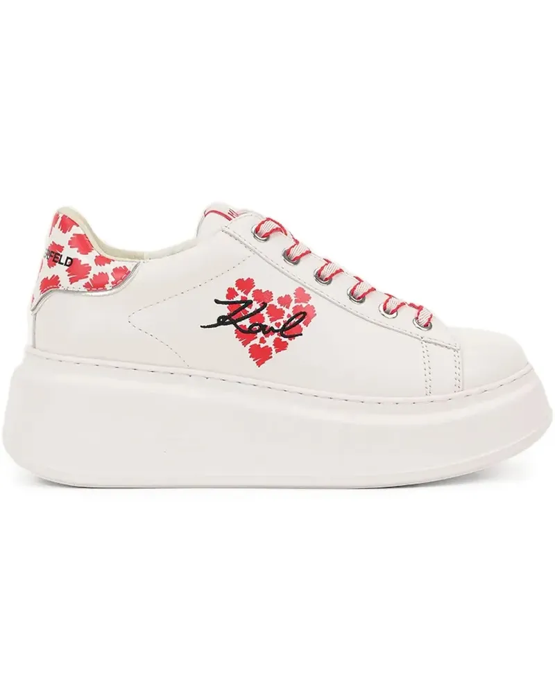 Karl Lagerfeld Sneakers mit Herz-Print - Weiß Weiß