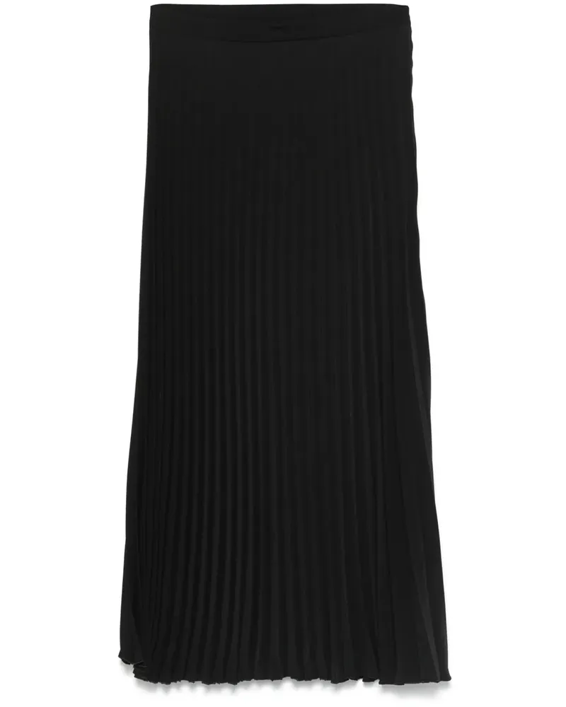 Maison Margiela Midirock mit Falten - Schwarz Schwarz