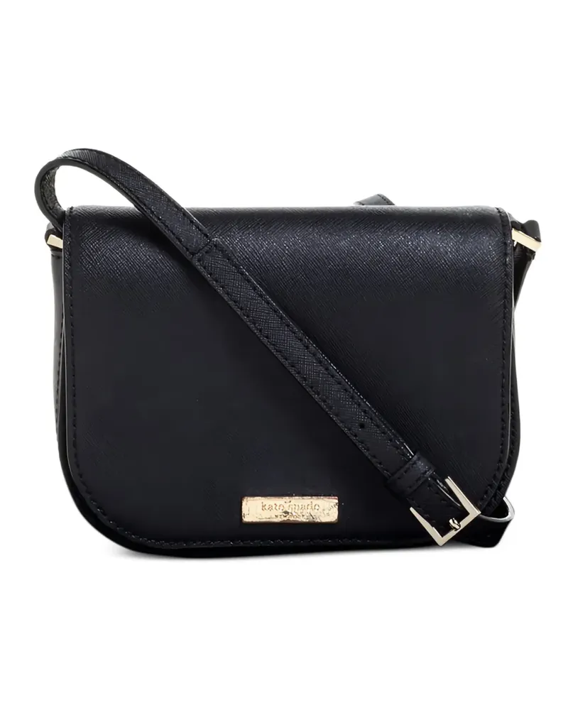 Kate Spade flap-top logo-plaque shoulder bag - Schwarz Schwarz