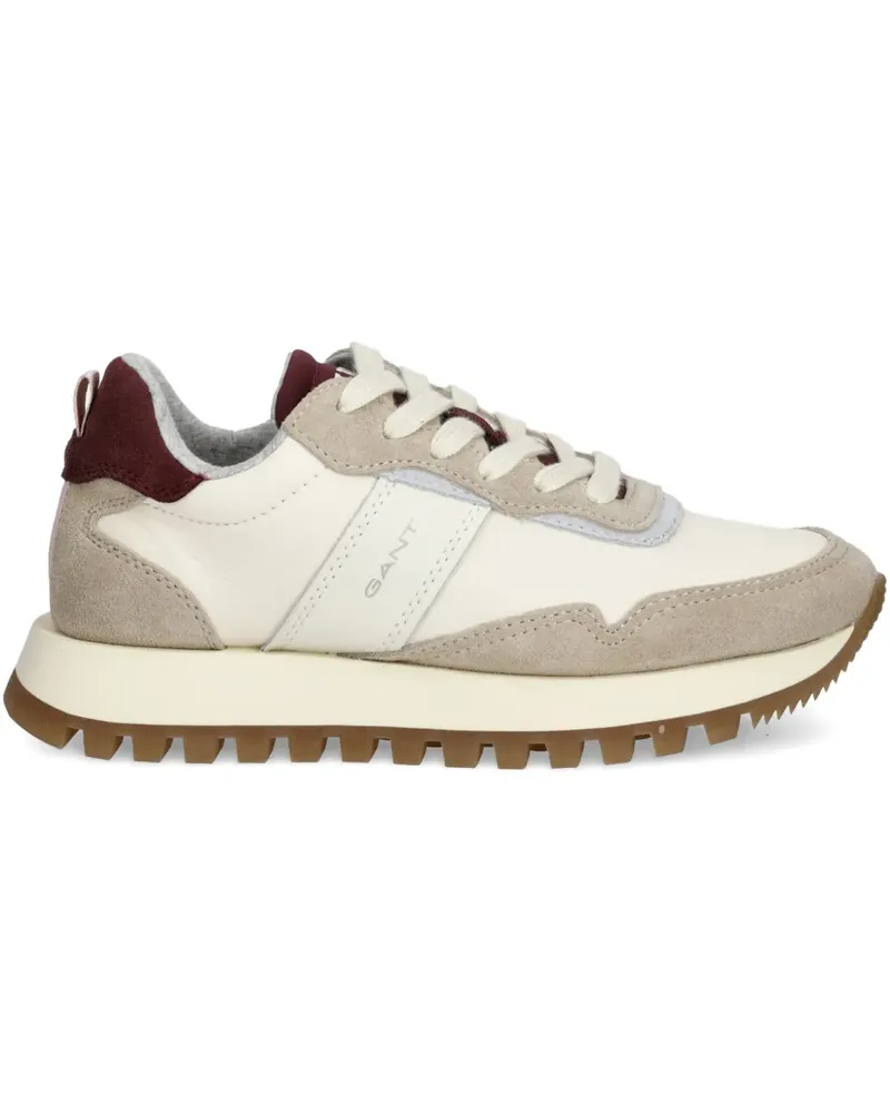 Gant panelled lace-up sneakers - Nude Nude