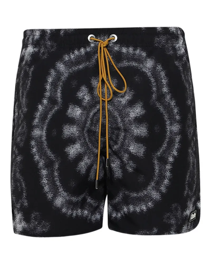 RHUDE Motion Bandana Badeshorts - Schwarz Schwarz
