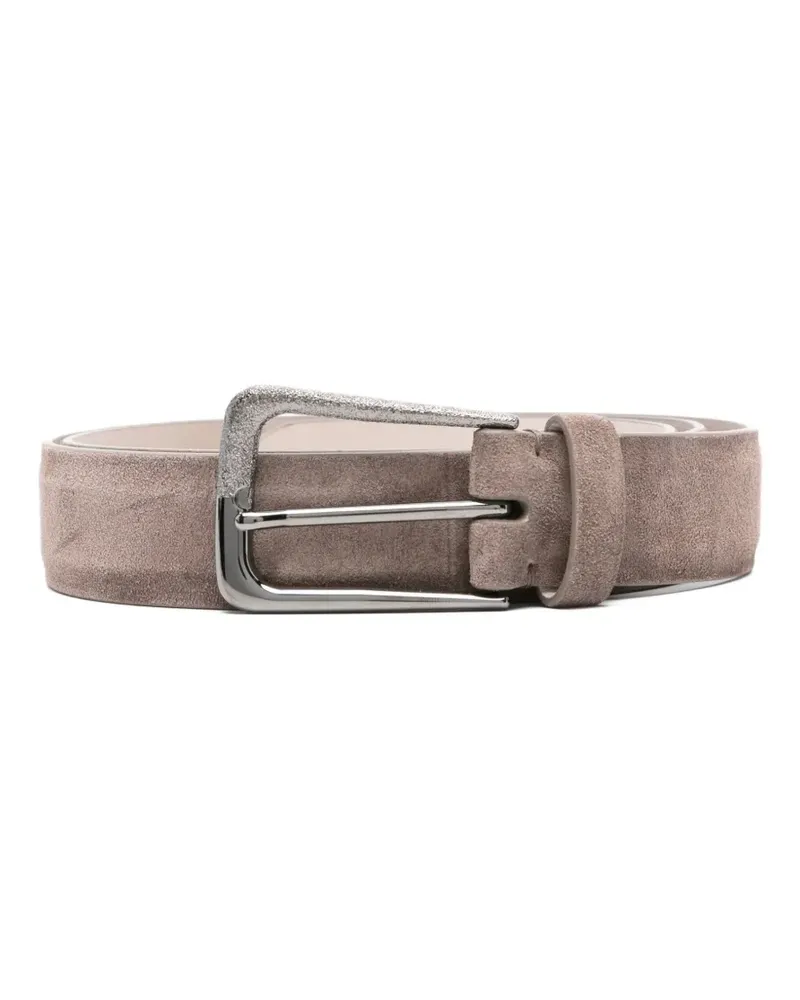 Brunello Cucinelli Gürtel aus Wildleder - Grau Grau