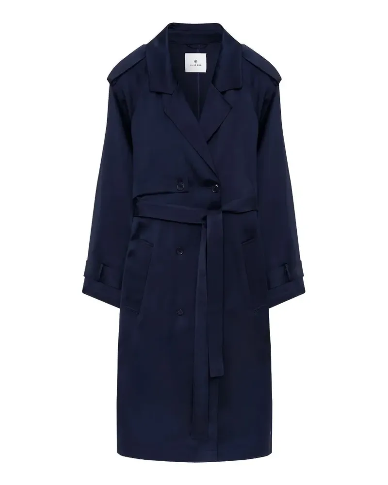 Anine Bing Ricki maxi trench coat - Blau Blau