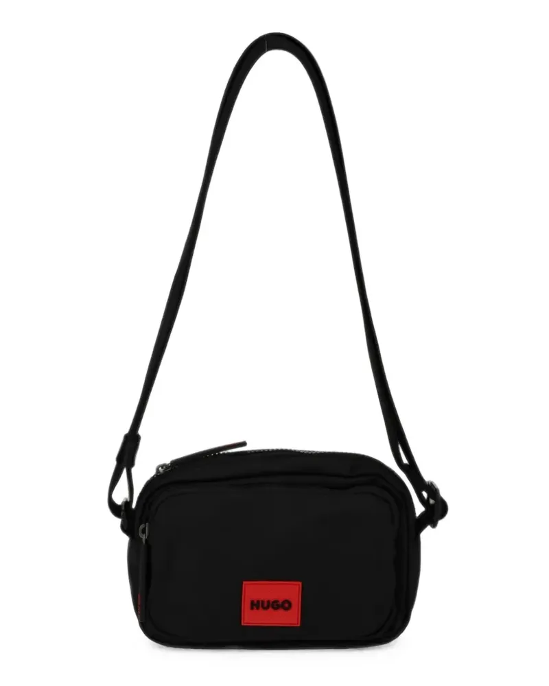 HUGO BOSS logo-patch messenger bag - Schwarz Schwarz