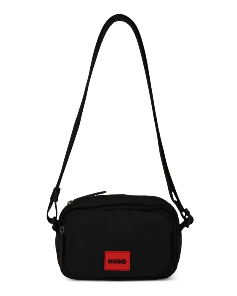 HUGO BOSS logo-patch messenger bag - Schwarz Schwarz