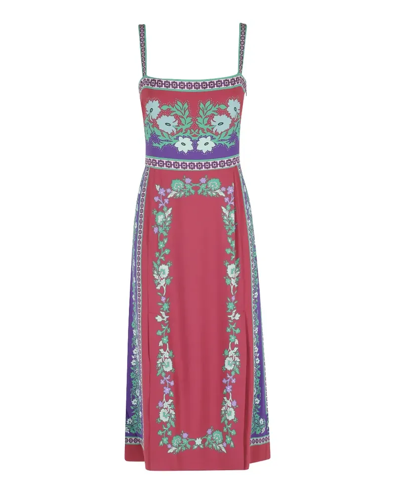 La DoubleJ Buy Me A Martini floral print midi dress - Rosa Rosa