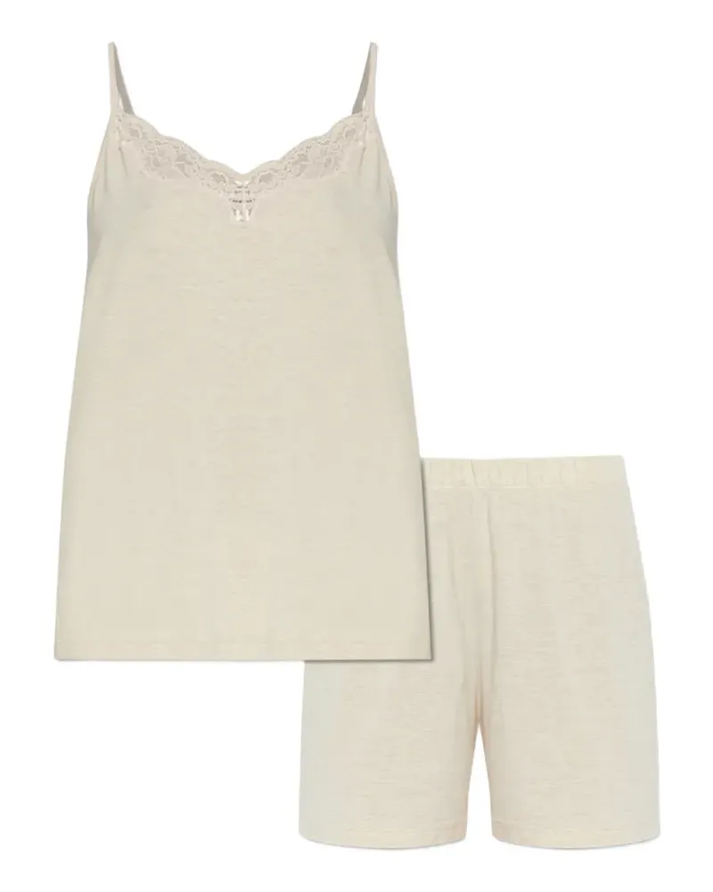 Hanro lace-camisole pajama set - Nude Nude