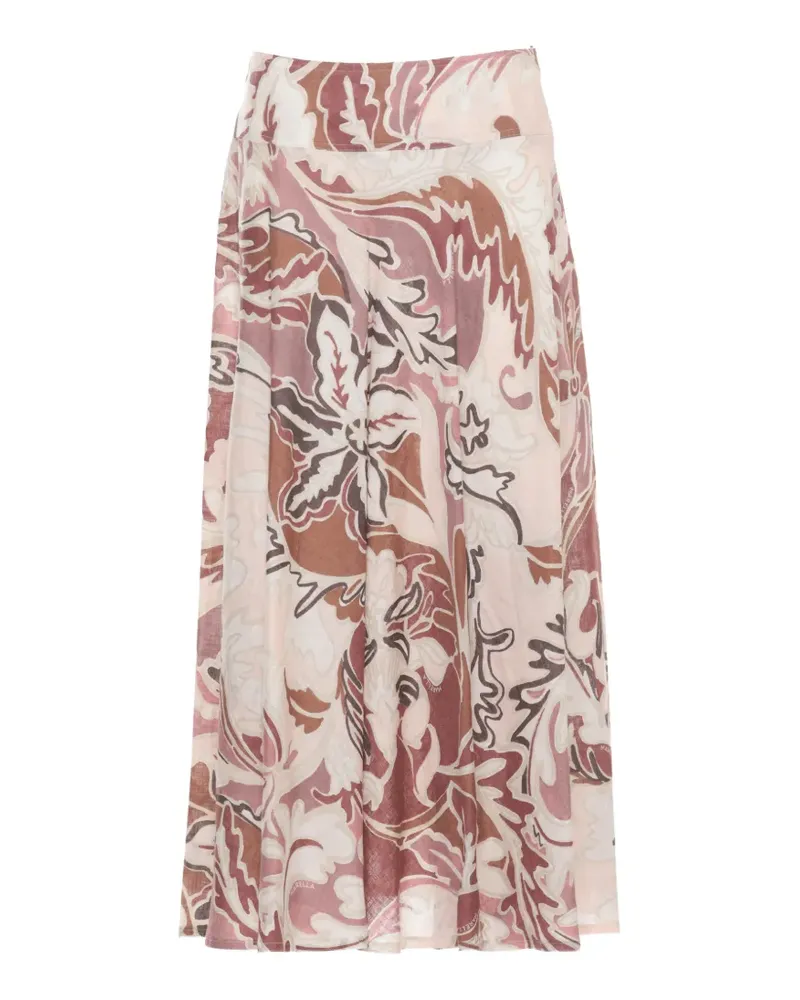 MARELLA MLSOSPITE abstract-print midi skirt - Rot Rot