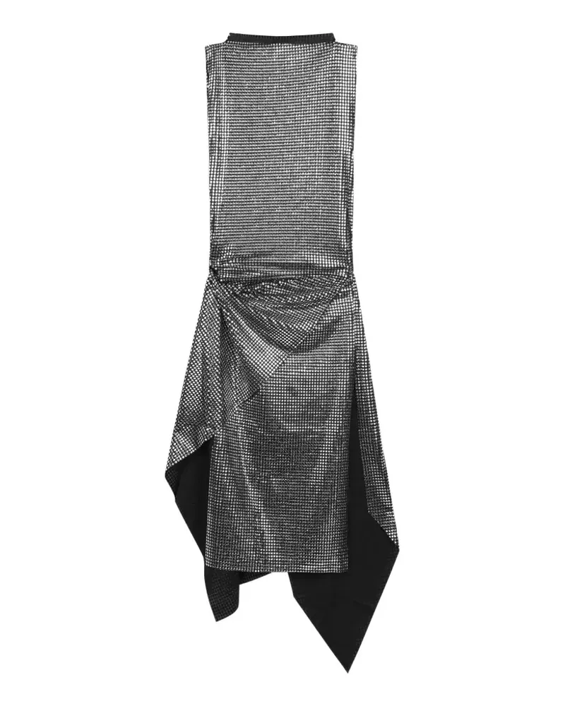 GCDS Asymmetrisches Midikleid - Silber Silber