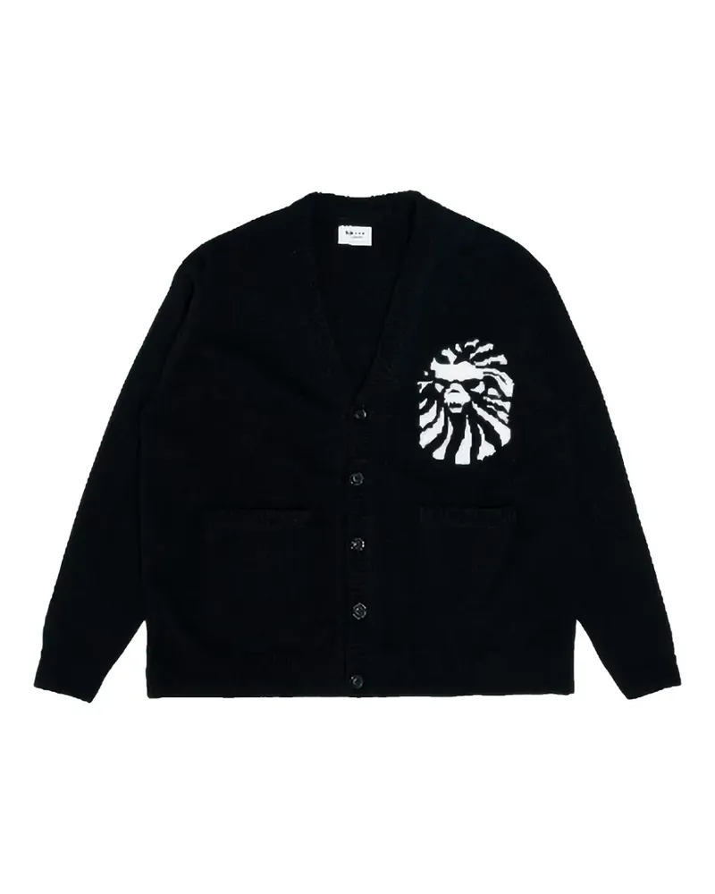 BAPE patch-detailing cardigan - Schwarz Schwarz