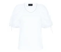 Puffärmel-T-Shirt mit Perlenkette