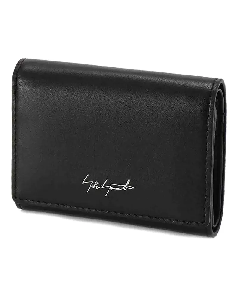 Yohji Yamamoto Portemonnaie mit Klappe - Schwarz Schwarz