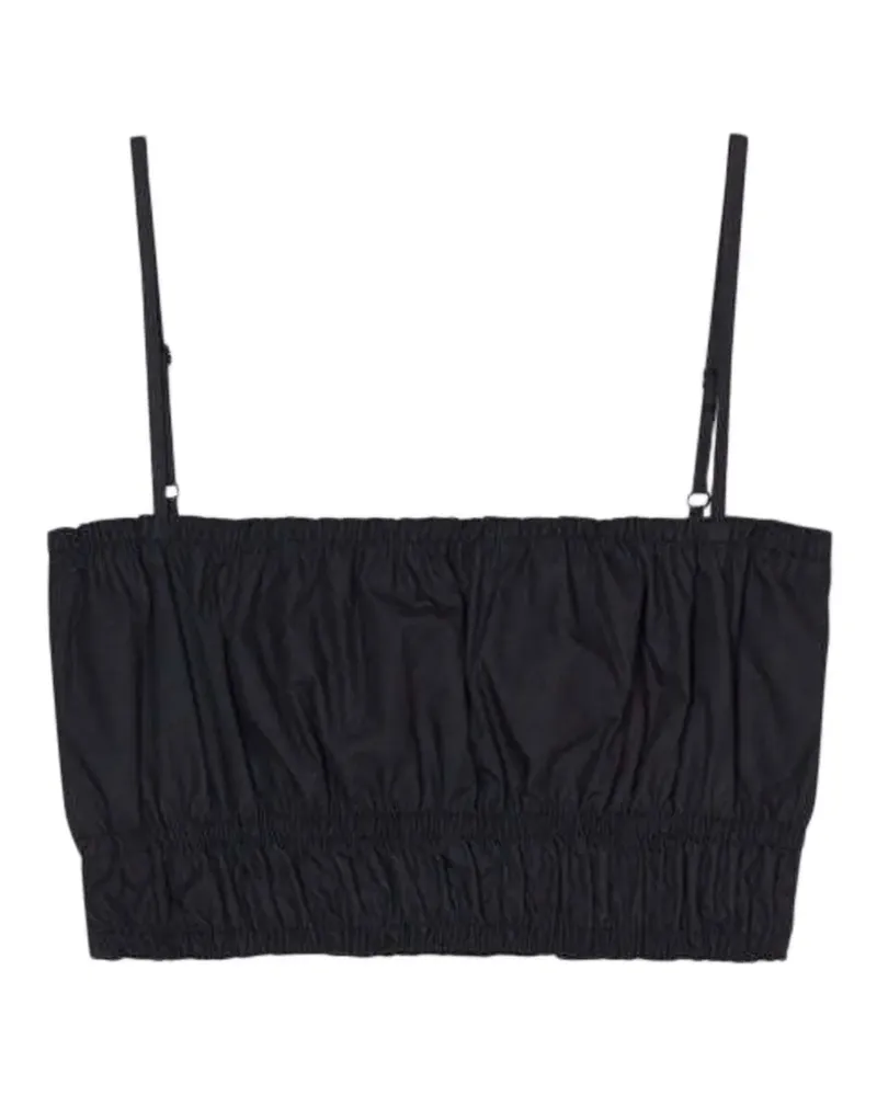 Closed gathered-detail crop top - Schwarz Schwarz