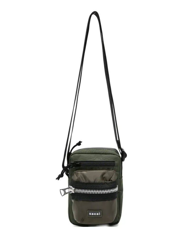Sacai zip-pocket crossbody bag - Grün Grün