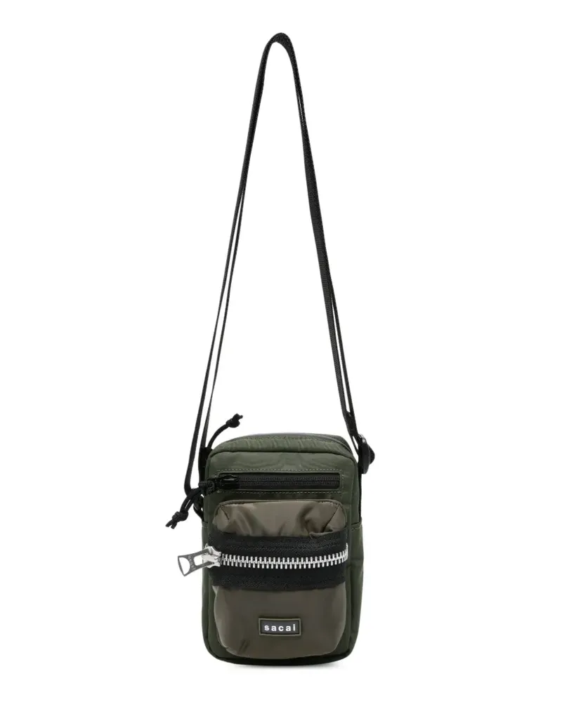 Sacai zip-pocket crossbody bag - Grün Grün