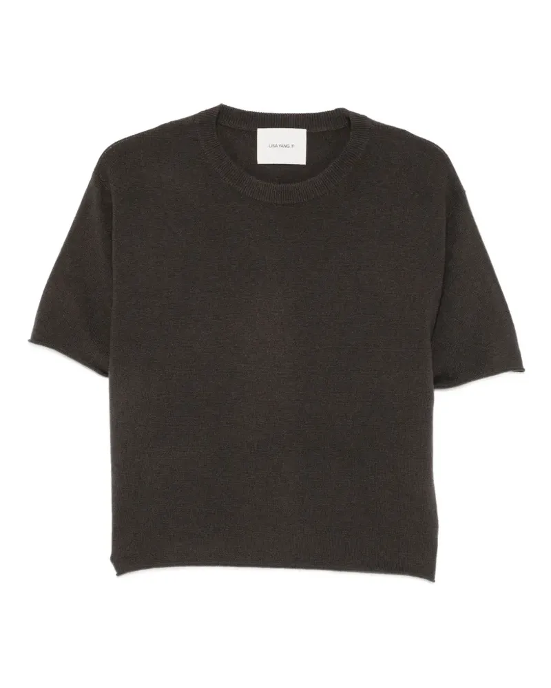 Lisa Yang Kurzärmeliger Cila Pullover - Braun Braun