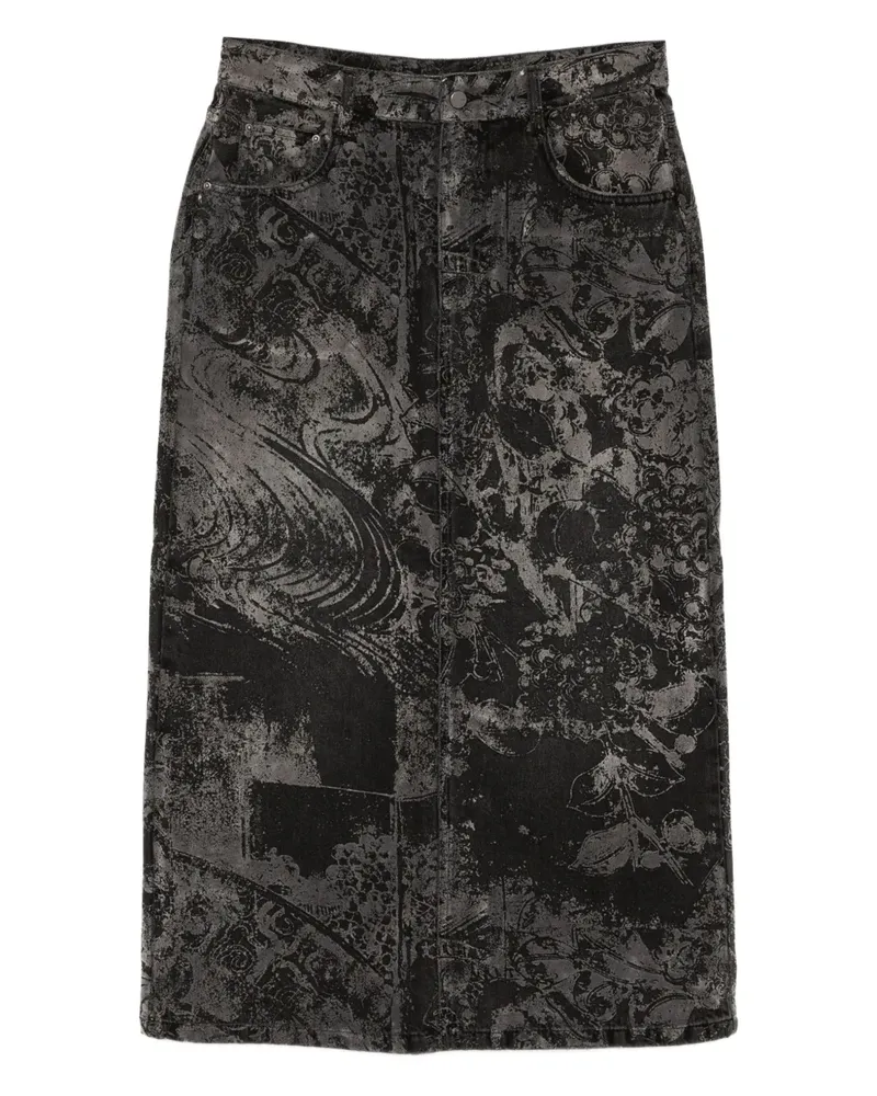 JNBY Midirock mit Print - Schwarz Schwarz