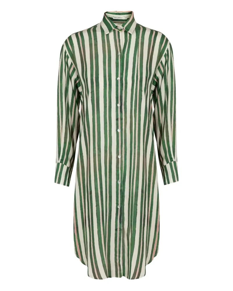 Lenny Niemeyer Gestreiftes Hemdkleid - Grün Grün