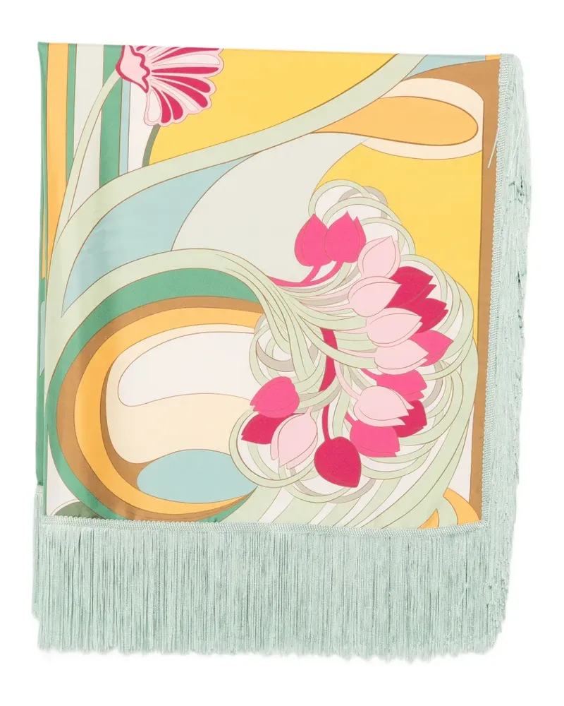 La DoubleJ fringed scarf - Grün Grün