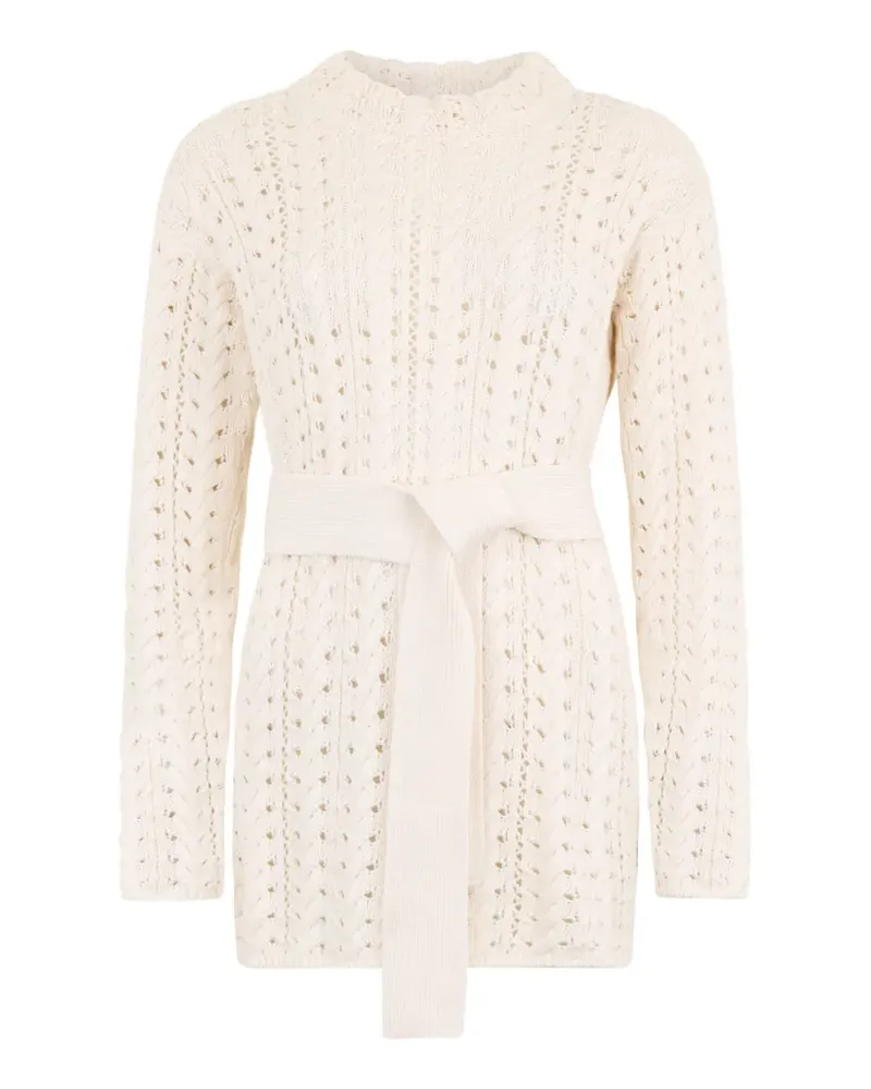MOORER Cardigan mit Zopfmuster - Nude Nude