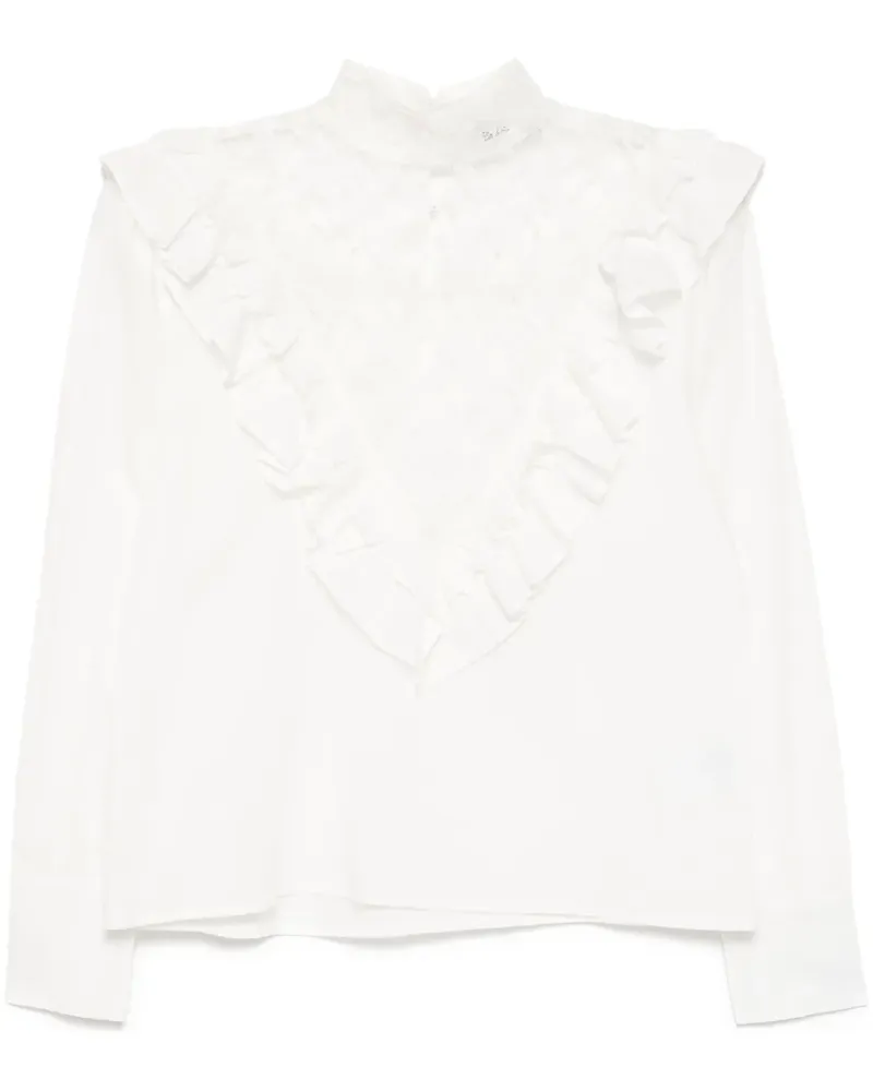BATSHEVA Pêche Bluse - Weiß Weiß