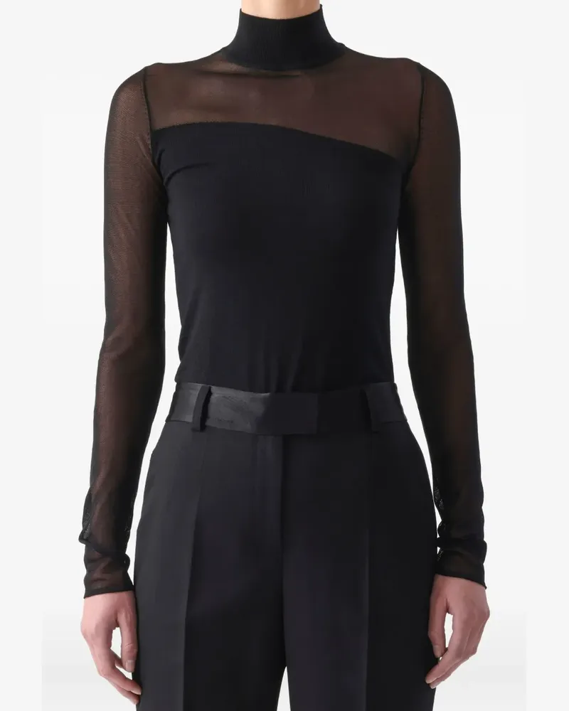 Jason Wu Oberteil mit Rollkragen - Schwarz Schwarz