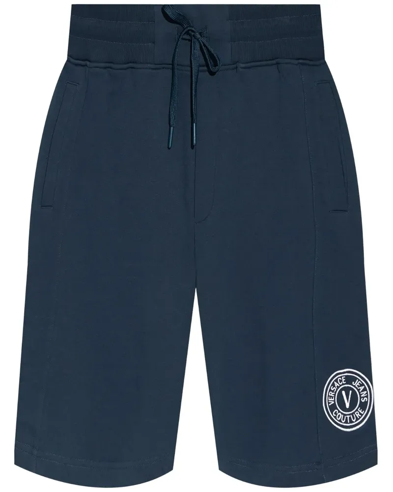 Versace Jeans Joggingshorts mit Logo-Stickerei - Blau Blau