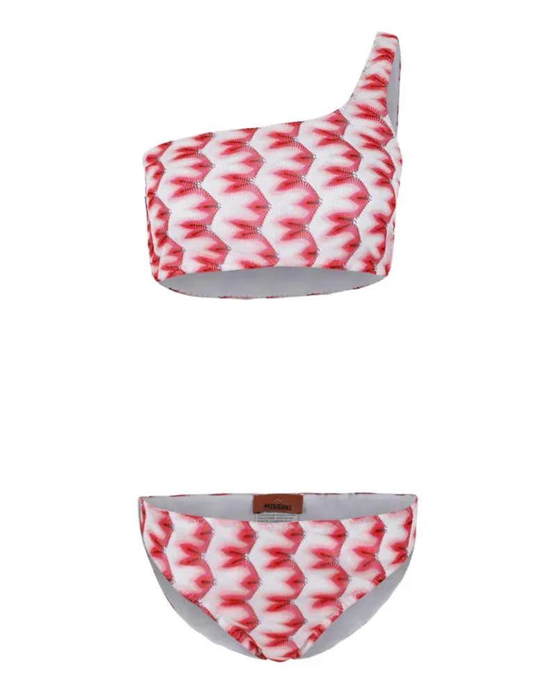 Missoni one-shoulder zigzag bikini - Weiß Weiß