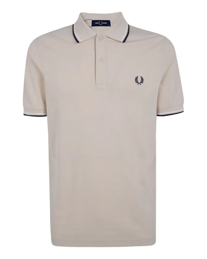 Fred Perry twin-tipped pique polo shirt - Nude Nude