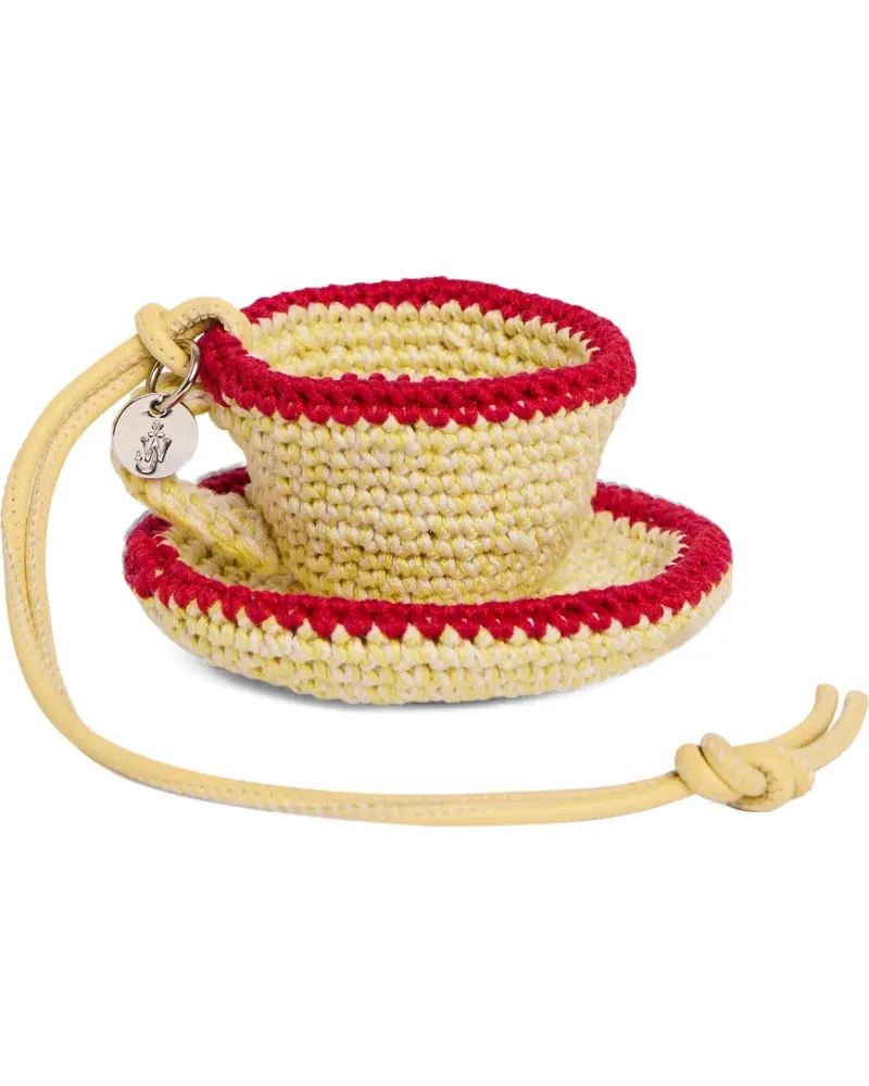 J.W.Anderson crocheted teacup bag charm - Gelb Gelb