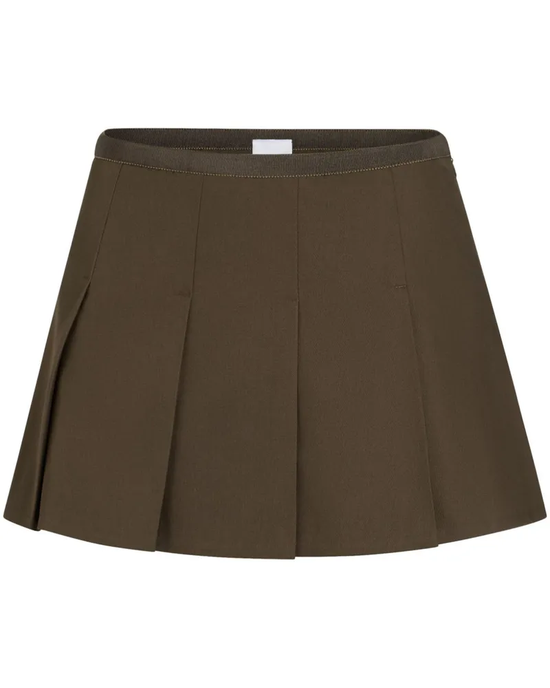 Patou Gabardine-Minirock mit Falten - Braun Braun
