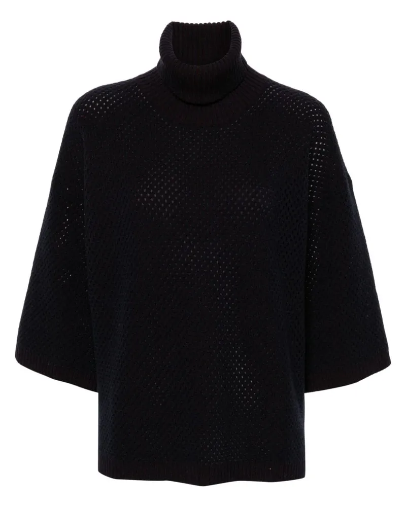 Fabiana Filippi Pullover mit Lochstrickmuster - Blau Blau