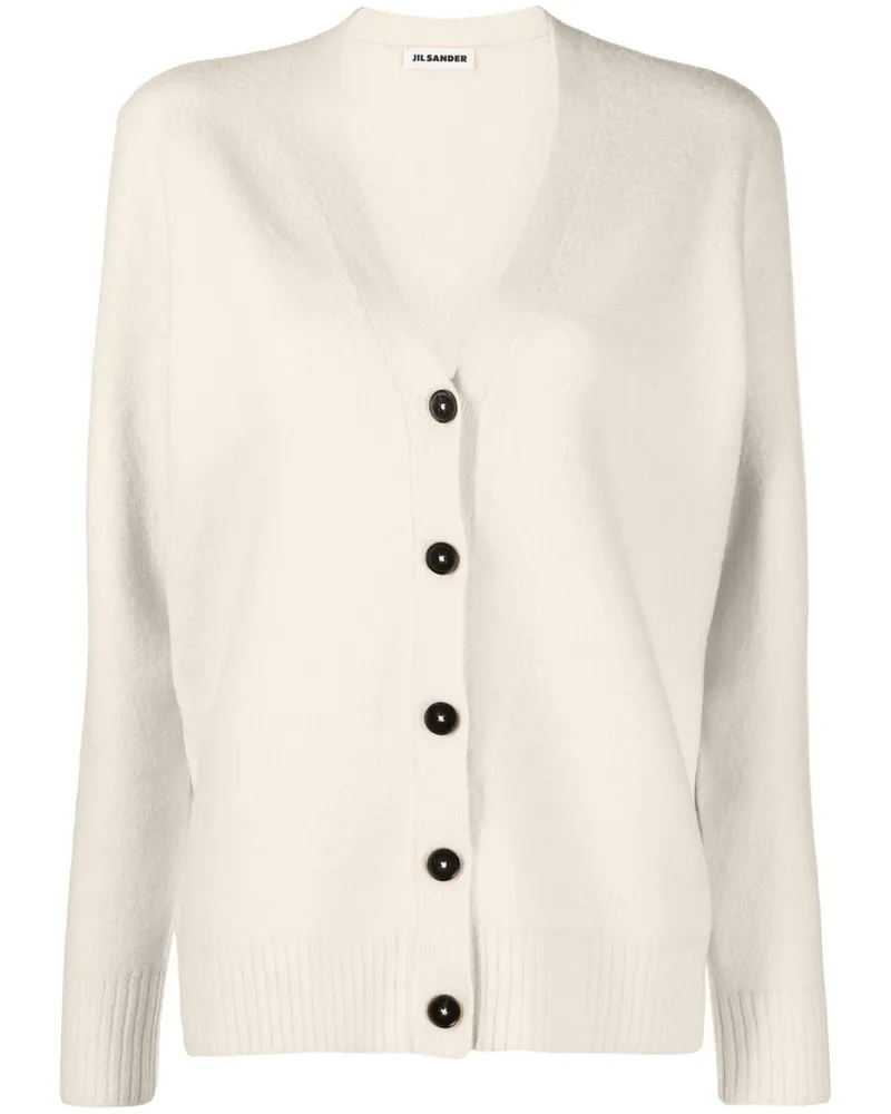 Jil Sander Cardigan mit V-Ausschnitt - Nude Nude