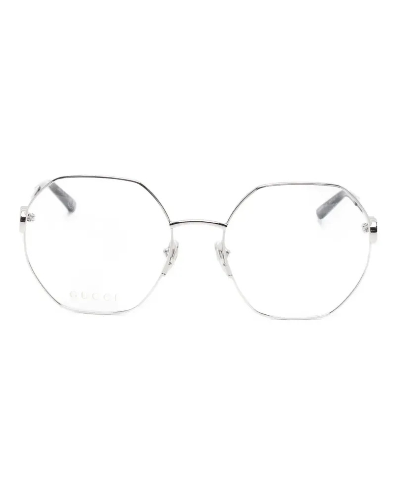 Gucci Brille mit geometrischem Gestell - Silber Silber