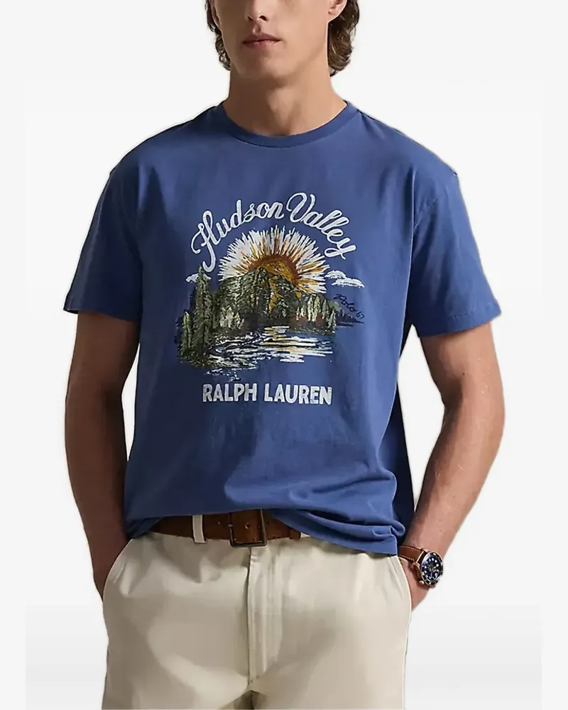 Ralph Lauren T-Shirt mit grafischem Print - Blau Blau