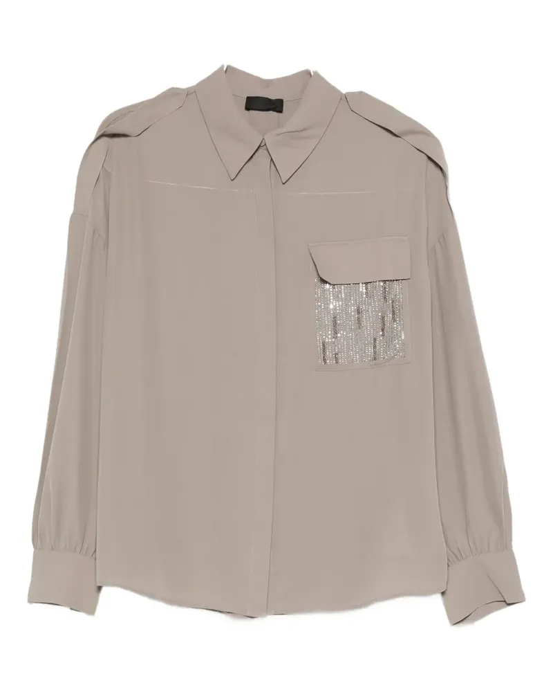 Liu Jo sequin pocket shirt - Nude Nude