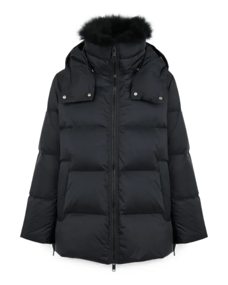 Yves Salomon Jacke in A-Linie - Schwarz Schwarz