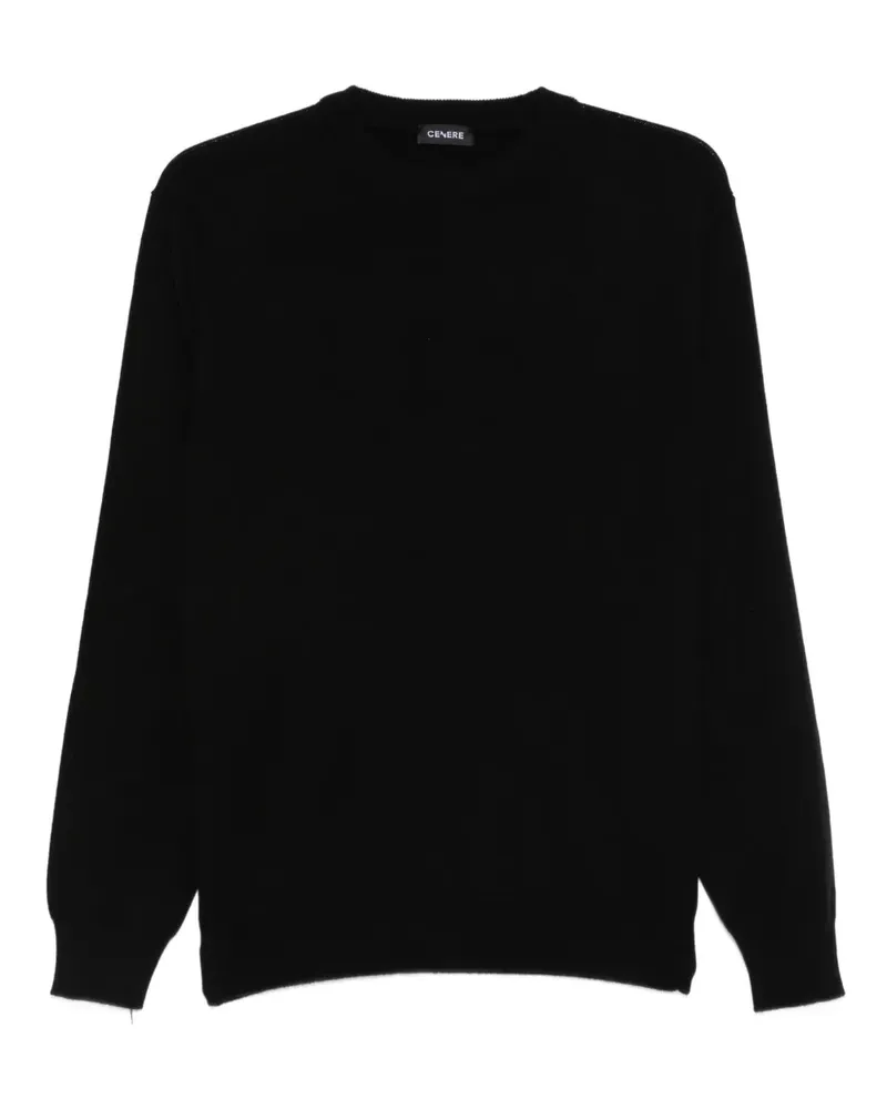 CENERE GB Pullover mit Rundhalsausschnitt - Schwarz Schwarz
