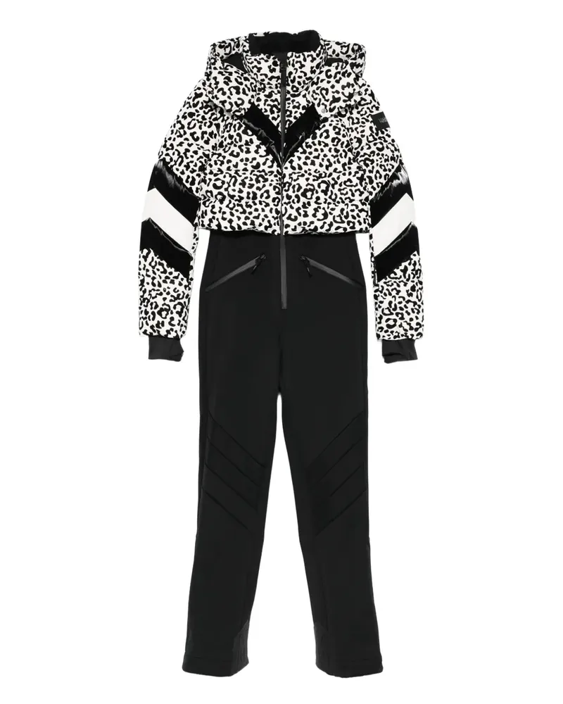 Mackage Satory-Flip Ski-Jumpsuit mit Leoparden-Print - Schwarz Schwarz
