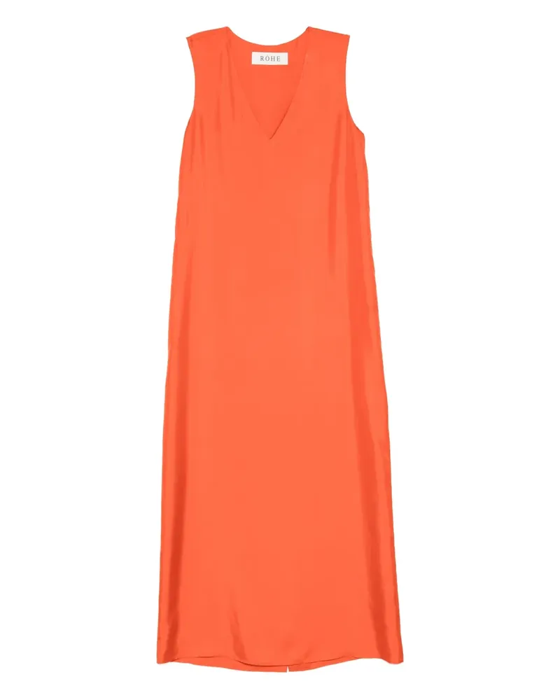 Róhe Kleid mit V-Ausschnitt - Orange Orange