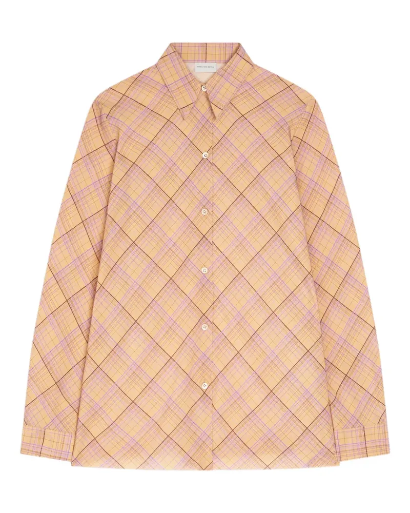 Dries van Noten Hemd mit Karomuster - Nude Nude