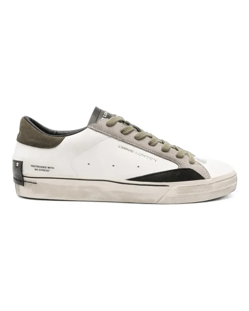 Crime Sneakers im Used-Look - Weiß Weiß