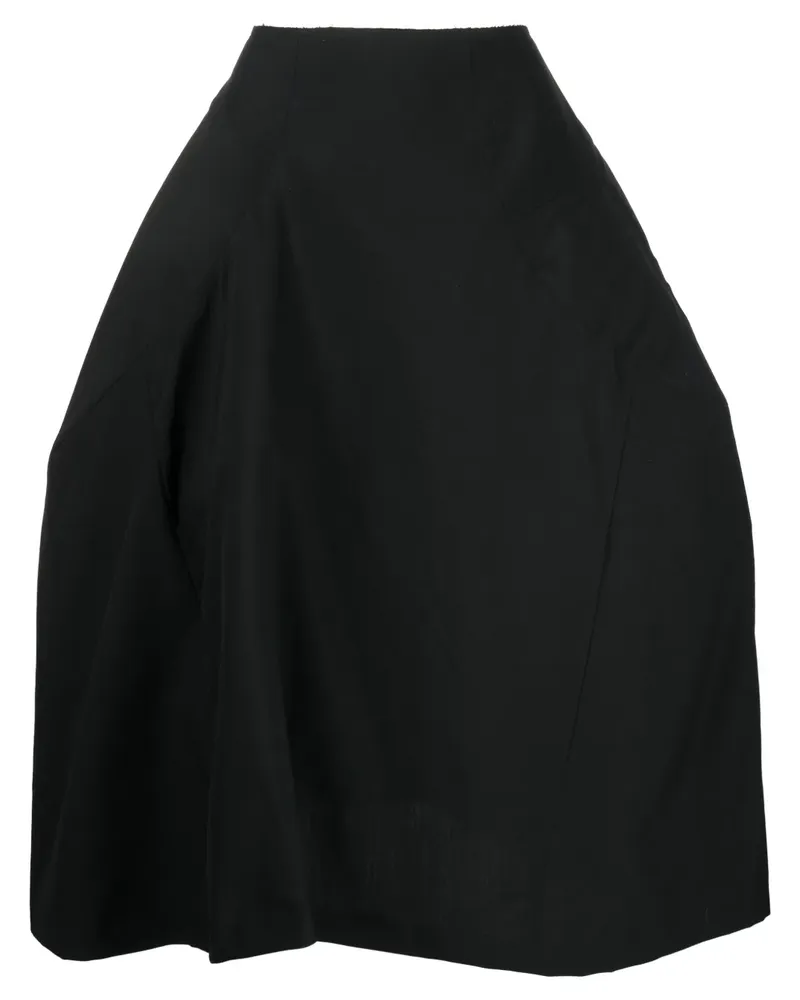 Comme des Garçons Midirock mit Einsätzen - Schwarz Schwarz