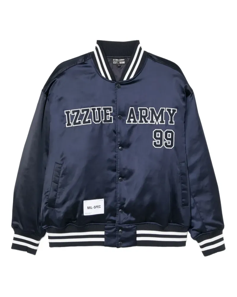 Izzue Bomberjacke mit Logo-Stickerei - Blau Blau