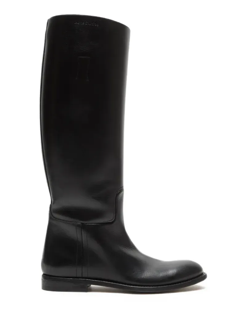 Acne Studios Reiterstiefel aus Leder - Schwarz Schwarz