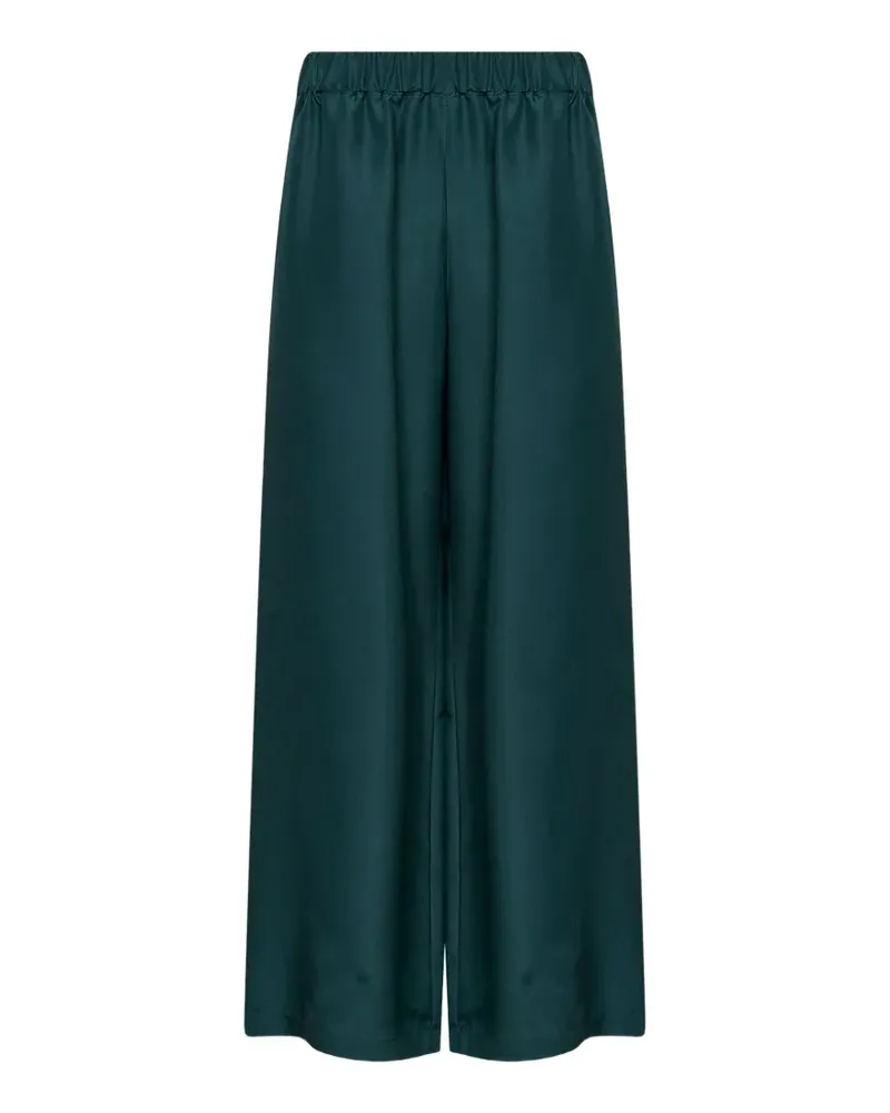 Max Mara elasticated wide-leg silk trousers - Grün Grün