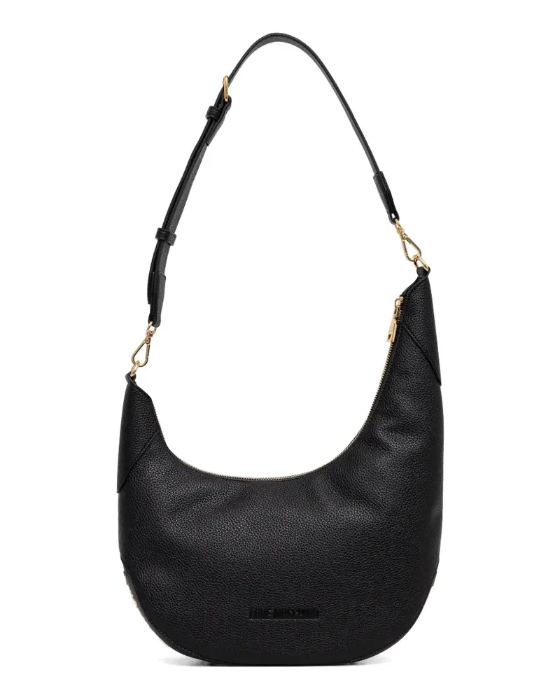 Moschino Schultertasche mit Logo - Schwarz Schwarz