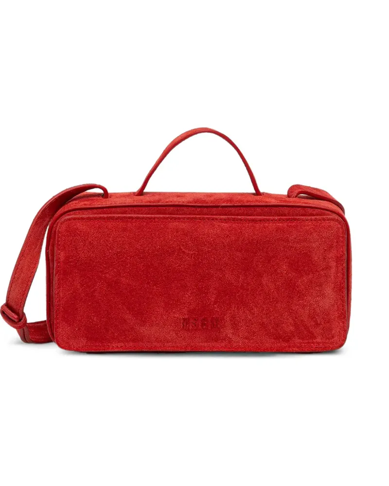 MSGM Satchel-Tasche aus Wildleder - Rot Rot