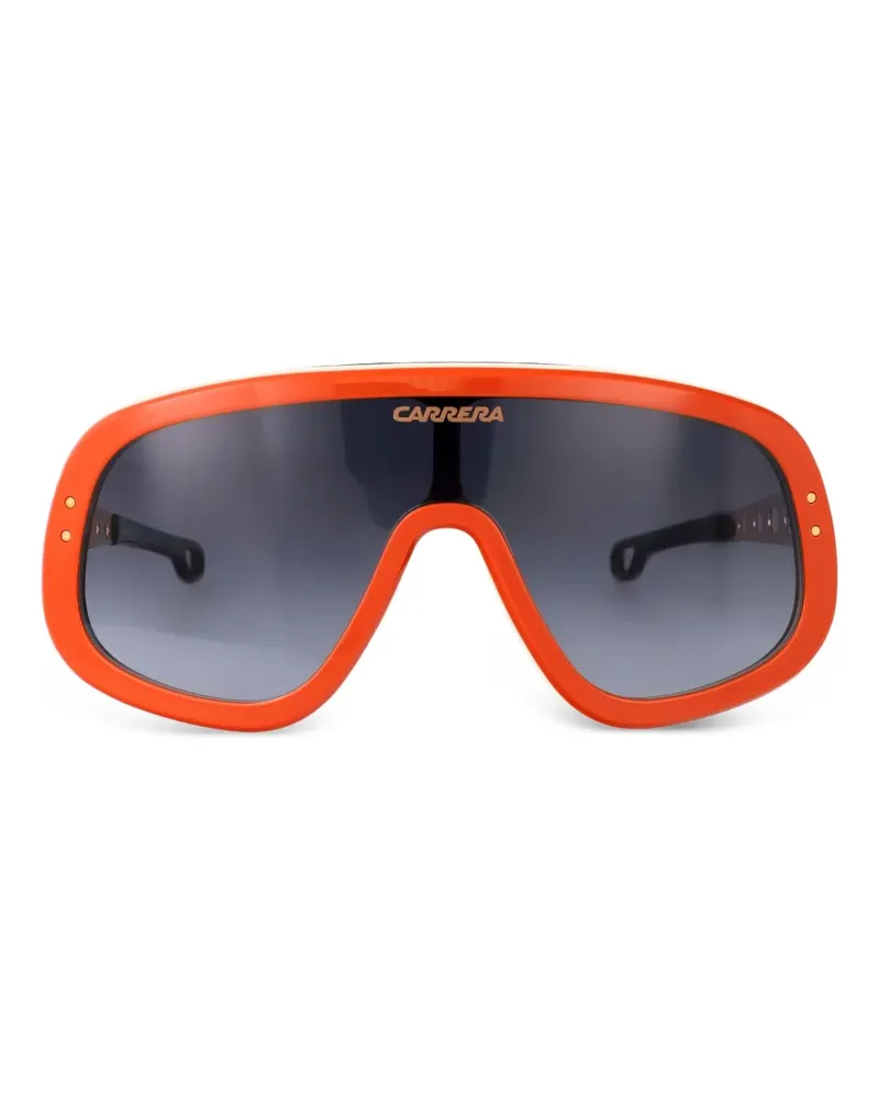 Carrera Shield-Sonnenbrille mit goldfarbenem Detail - Orange Orange