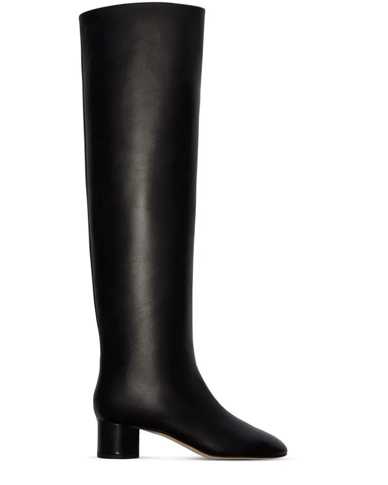 aeyde Willa Stiefel 45mm - Schwarz Schwarz